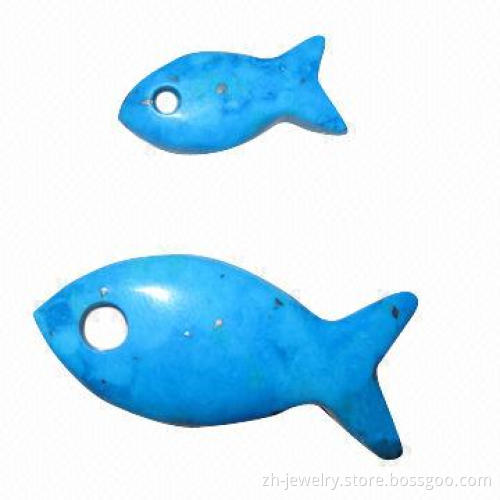 Compressed turquoise beads and cabs in carved animal/cross shapes, various styles are available